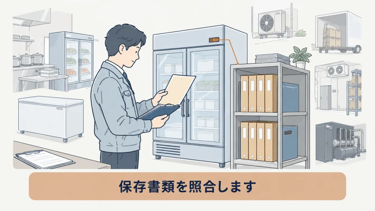引取証明書を受け取り機器ごとに保管する管理者を示す図