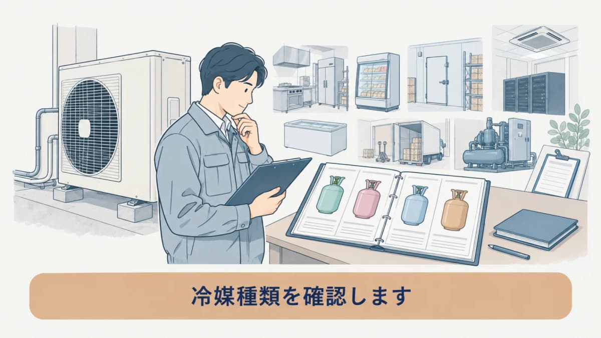 冷媒の種類と係数を公式資料で確認する図