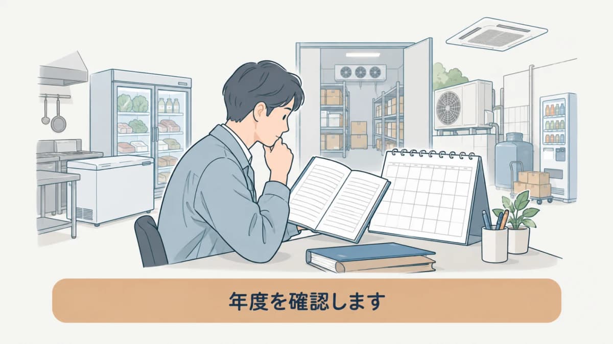前年度の記録と七月三十一日の予定を照合する図